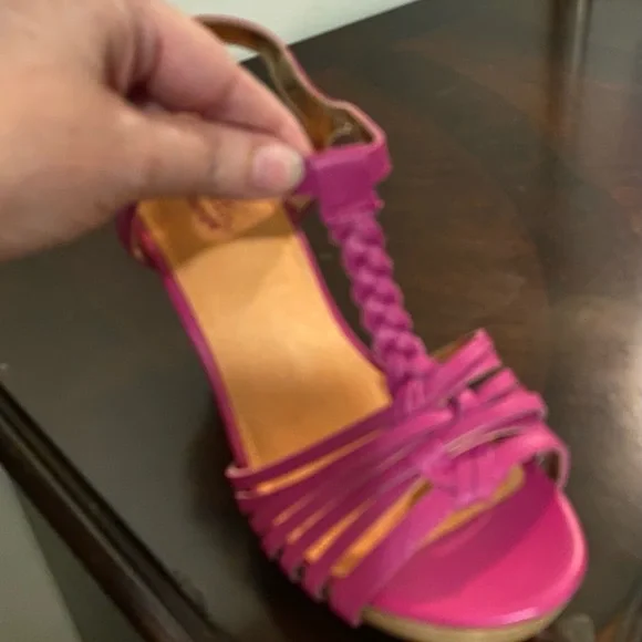 Seychelles leather platform sandals 7 1/2 Like New worn once - Picture 2 of 11